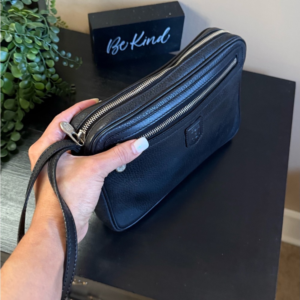 Celine unisex Black Leather Wristlet clutch bag vintage - Picture 4 of 17